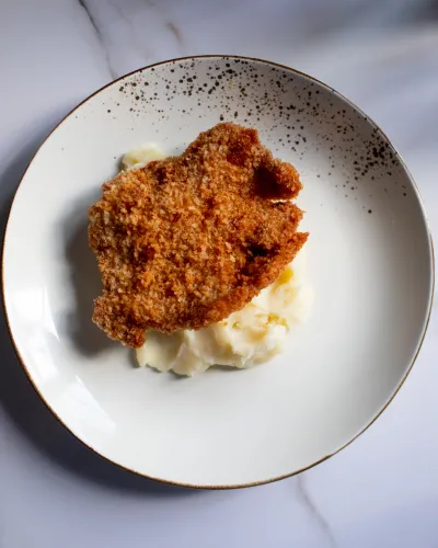 Snitel de porc si piure de cartofi  350g