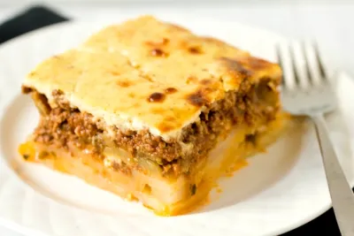 Musaca de cartofi cu carne de porc