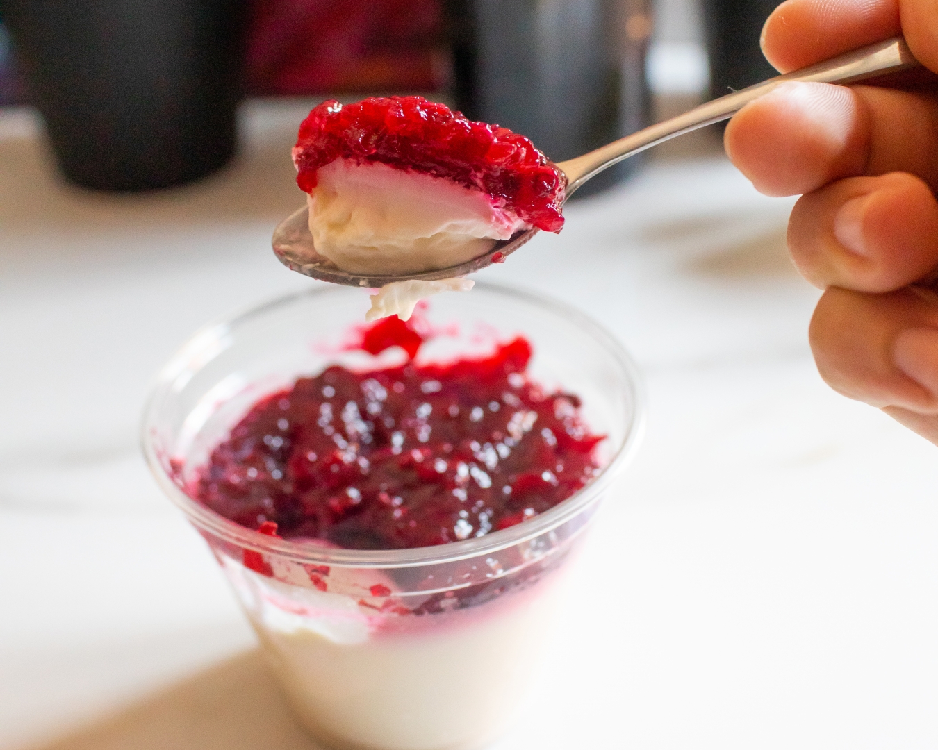 Panna cotta cu fructe de padure