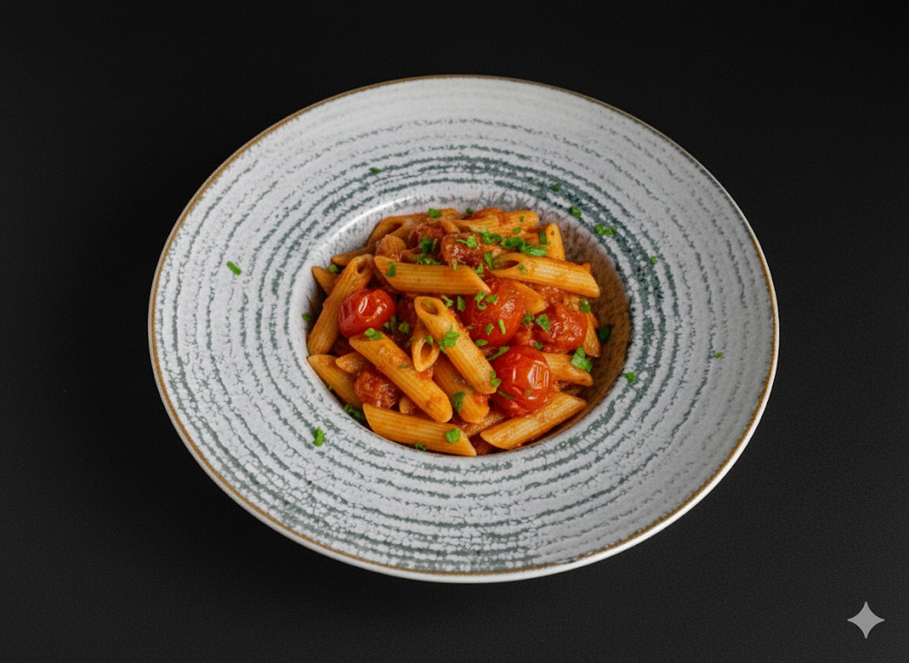 Penne cu rosii cherry si dovlecel