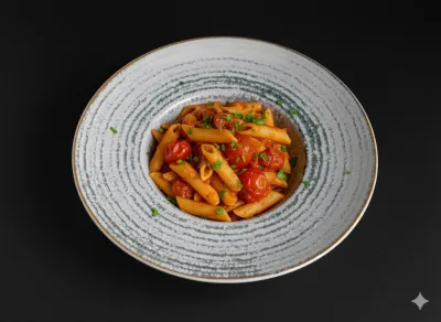 Penne cu rosii cherry si dovlecel